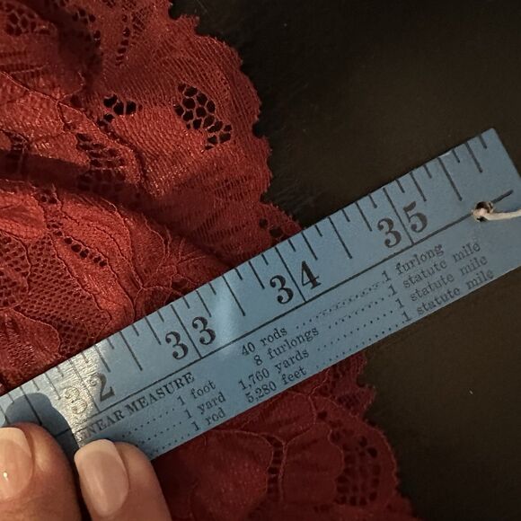 Intimately Free People All Nighter Trapeze Slip Dress Lace Sheer Red Med/large - Picture 8 of 9